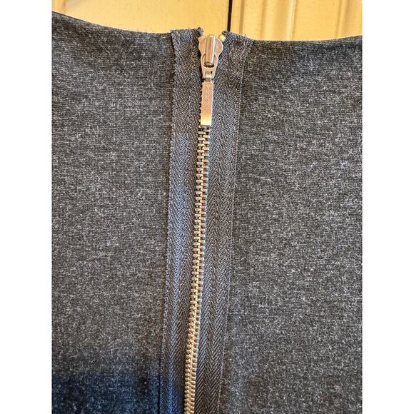 Lands' End Sleeveless Ponte Charcoal Gray Shift Dress Back Zipper Pockets Sz 6 - Picture 10 of 12